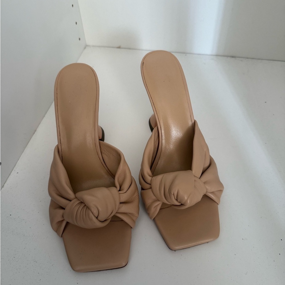 RAYE Tan Knotted Women's Mules